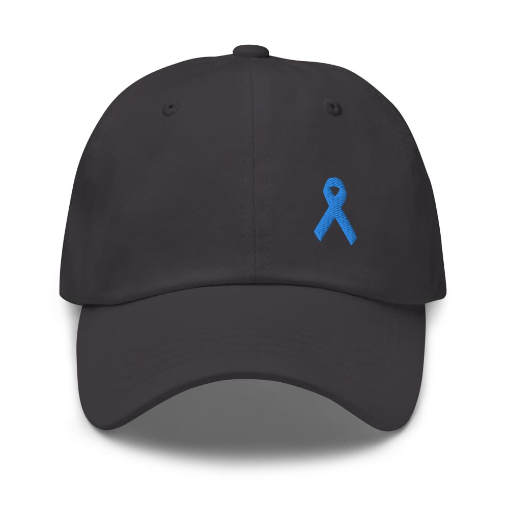 Prostate Cancer Awareness Dad Hat with Light Blue Ribbon