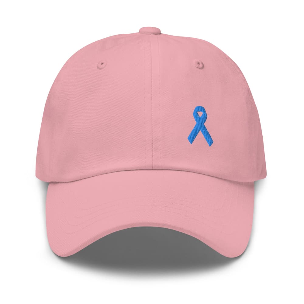 Prostate Cancer Awareness Dad Hat with Light Blue Ribbon