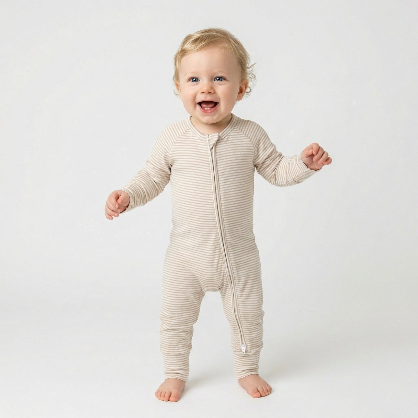 Oatmeal Stripe Bamboo Sleeper
