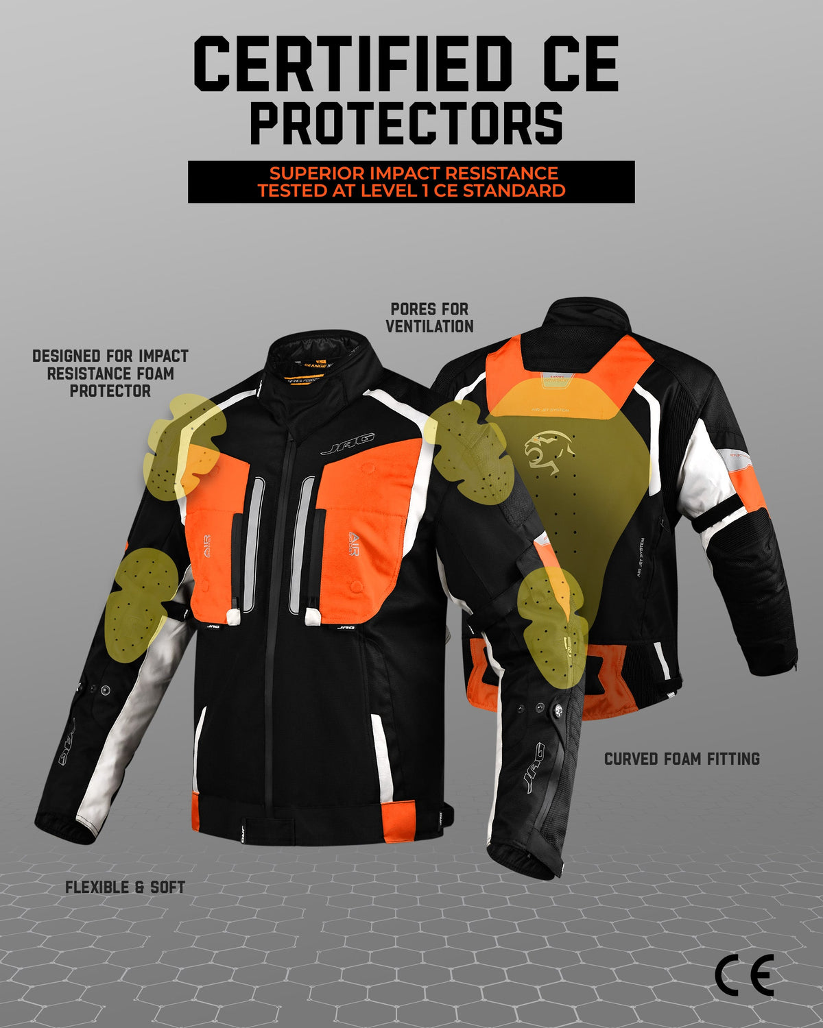 Chaqueta Protectora para Motocicleta Storm | Negro | Chaqueta para Todas las Estaciones