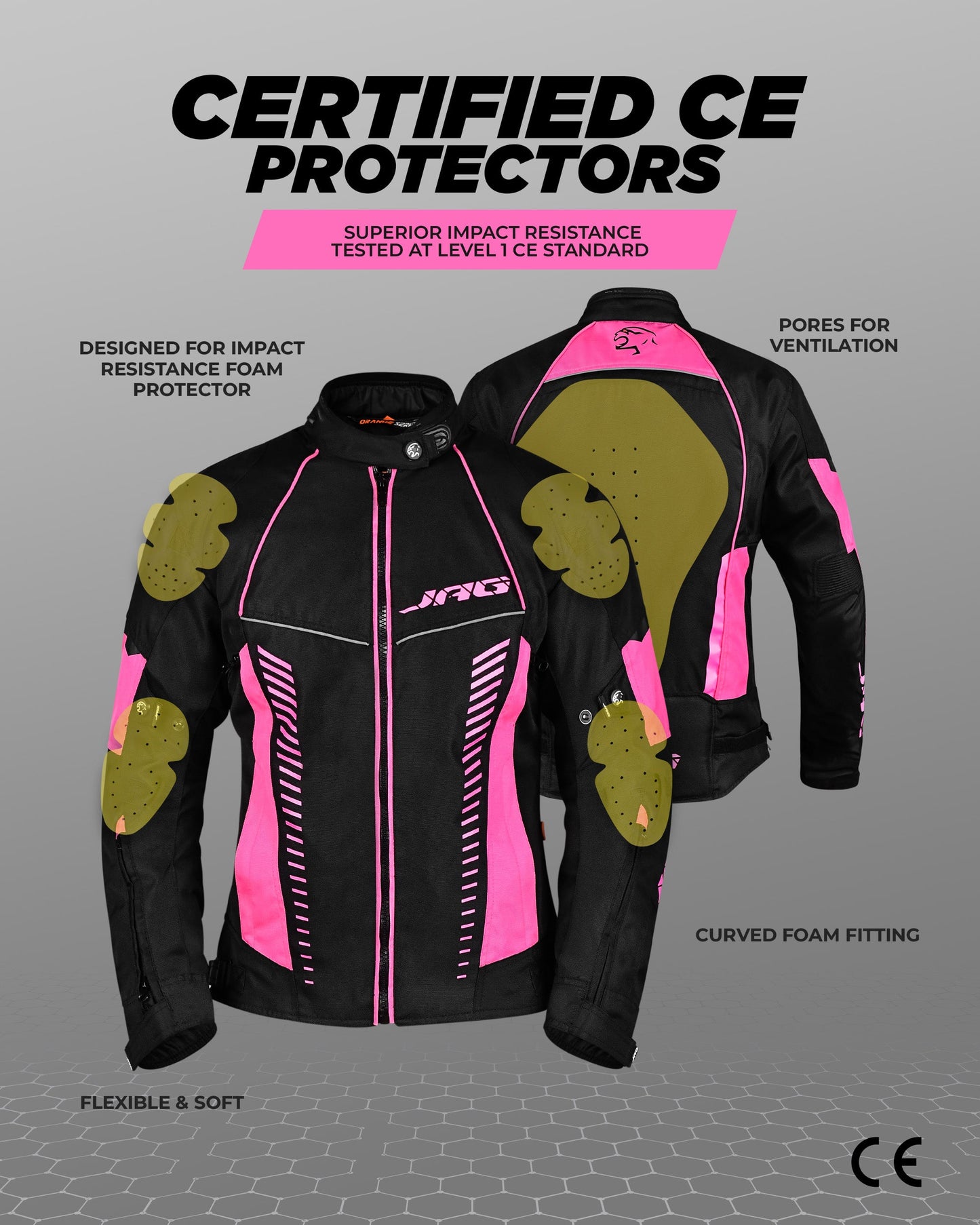 Chaqueta de Motociclista Diana para Mujer (Rosa)