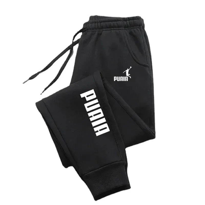 Pantalones de hombre PUAIA, Otoño/Invierno, nuevos, deportivos, para hacer ejercicio, de ajuste holgado, de color sólido, ropa de calle