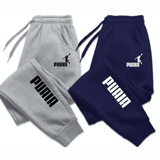 Pantalones de hombre PUAIA, Otoño/Invierno, nuevos, deportivos, para hacer ejercicio, de ajuste holgado, de color sólido, ropa de calle