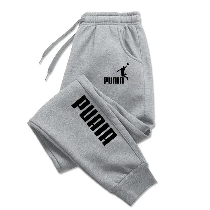 Pantalones de hombre PUAIA, Otoño/Invierno, nuevos, deportivos, para hacer ejercicio, de ajuste holgado, de color sólido, ropa de calle
