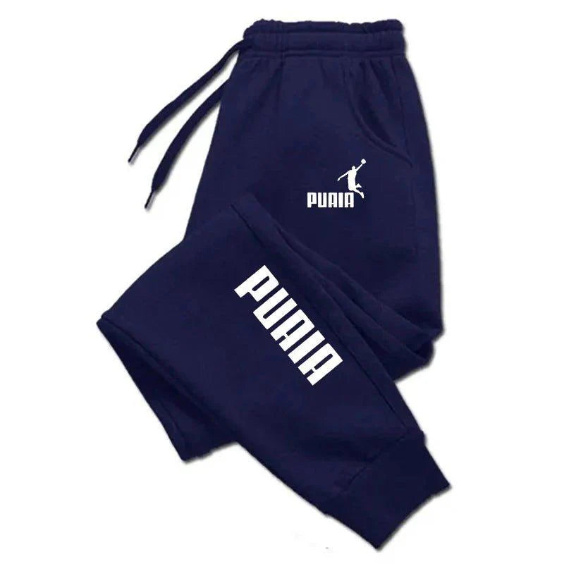 Pantalones de hombre PUAIA, Otoño/Invierno, nuevos, deportivos, para hacer ejercicio, de ajuste holgado, de color sólido, ropa de calle