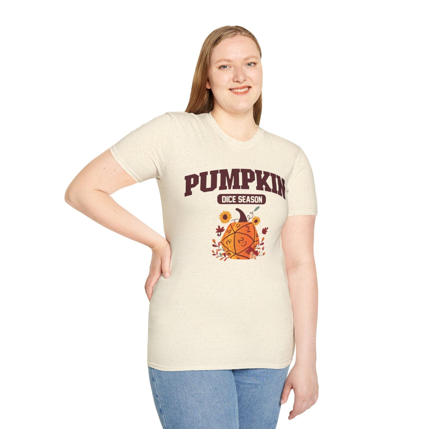 Temporada de dados de calabaza - Camiseta D&D de otoño
