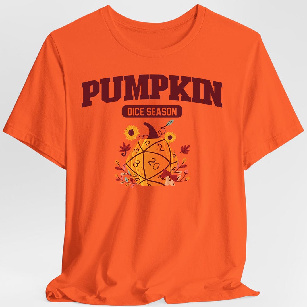 Temporada de dados de calabaza - Camiseta D&D de otoño