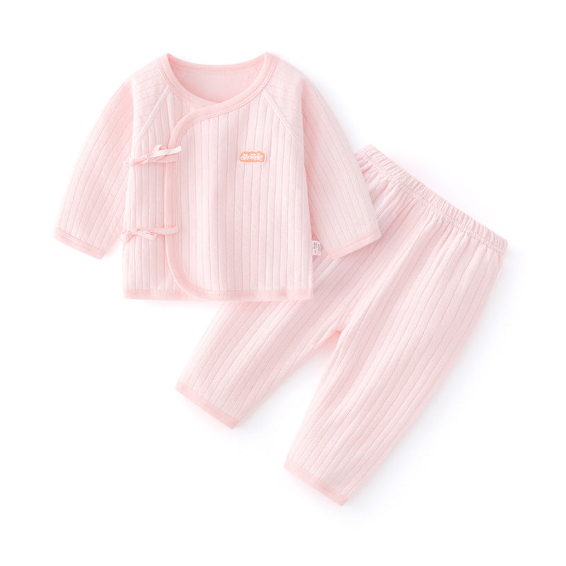Pure Cotton Long Sleeve Baby Kimono Set | For Newborns - # BAAA21110069