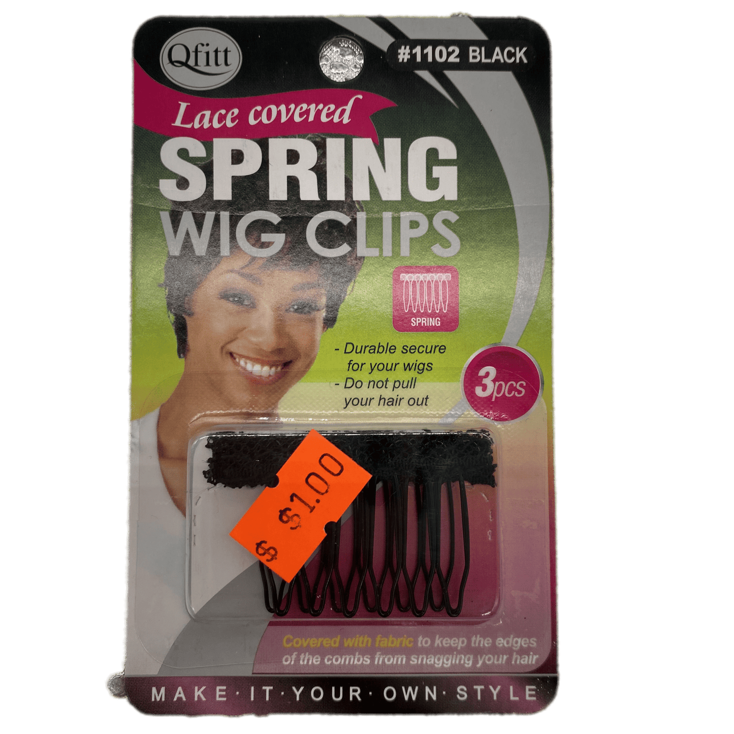 Qfitt Lace Covered Spring Wig Clips