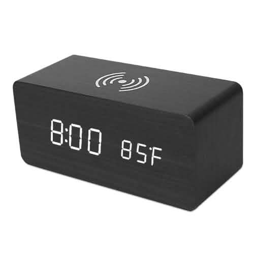 Qi Wireless Charger Digital Alarm Clock