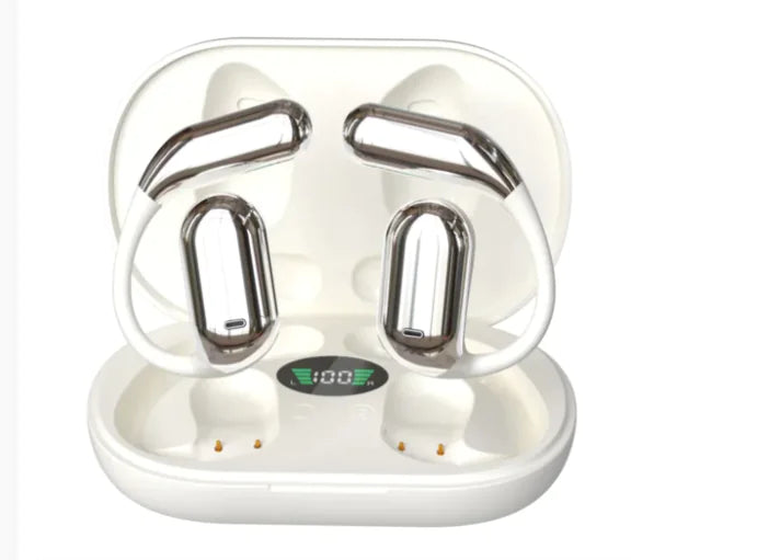 Ear-Mounted Bluetooth Headset with LED Display (One Set)