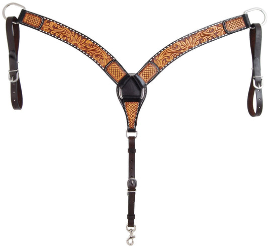 Pechera contorneada Rafter T modelo Girasol repujado con puntadas decorativas