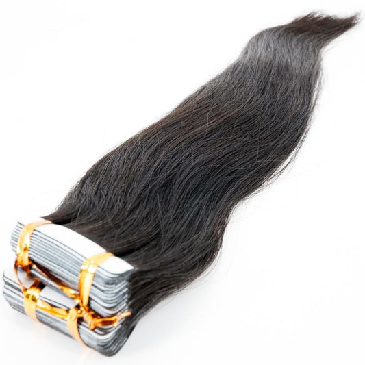 Extensiones de Cabello Humano 100% Liso Natural de Cinta Adhesiva