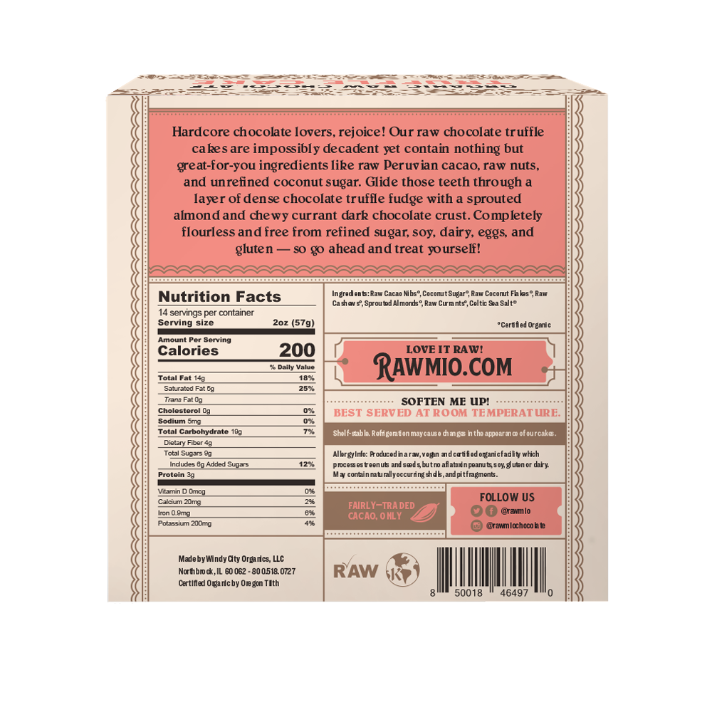 Raw Chocolate Truffle Cake - 28 oz