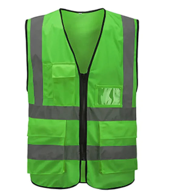 Multi-Pocket Reflective Safety Vest – Customizable for Work & Outdoor Use