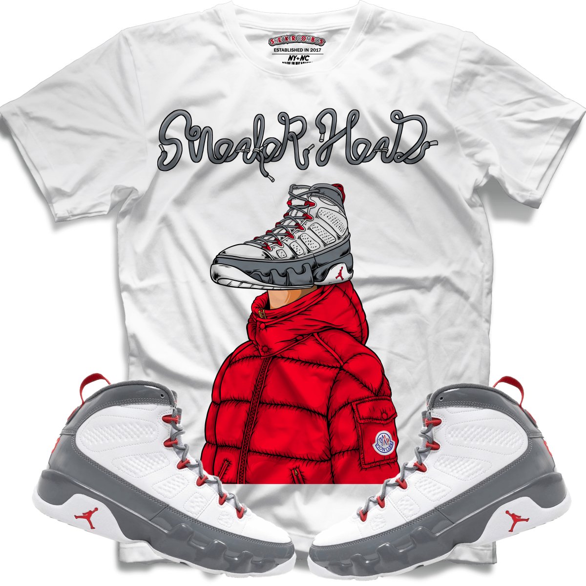 Real Sneaker Head (Retro 9 Fire Red) T-Shirt