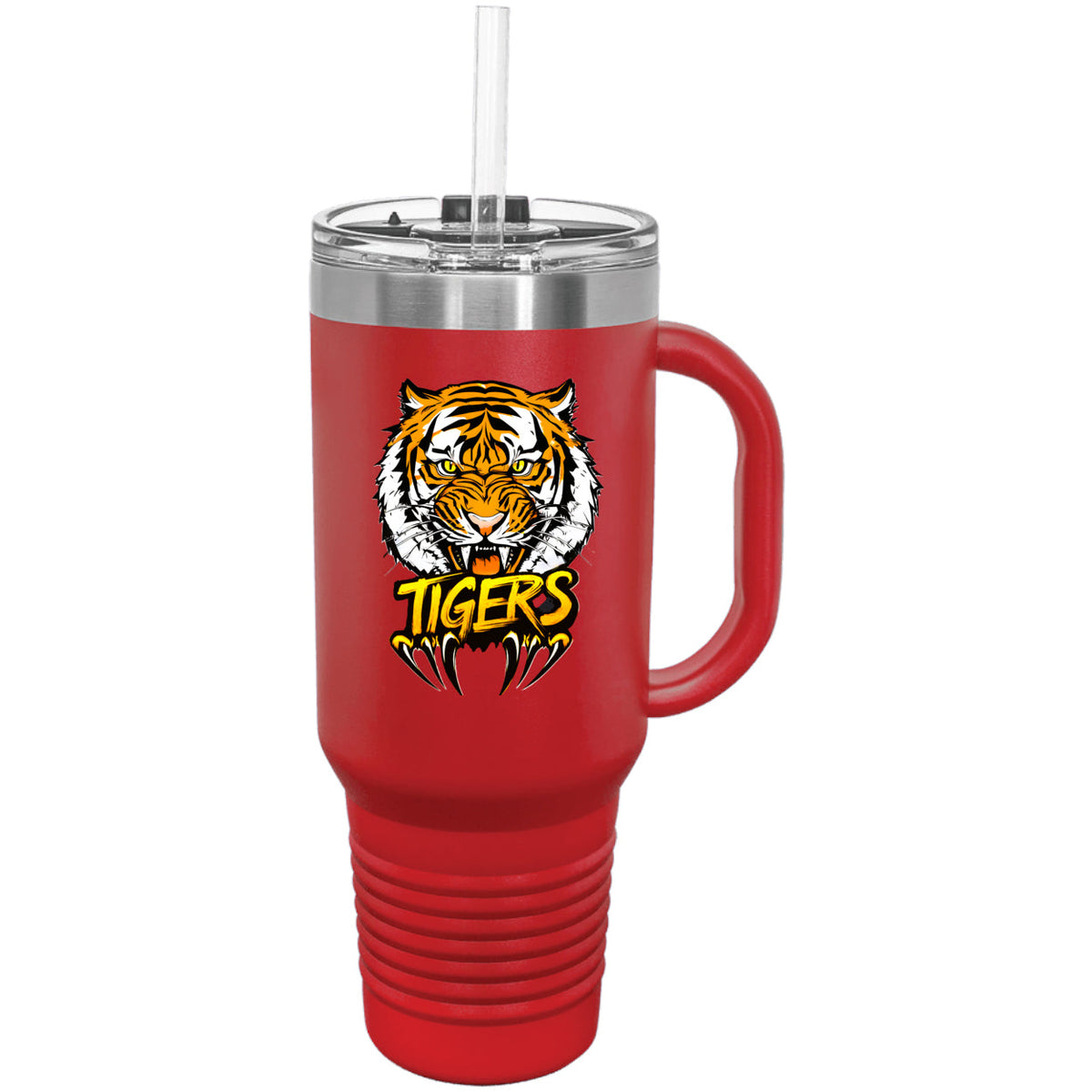 Tiger with Claws Polar Camel 40 oz. Travel Mug with Handle & Straw