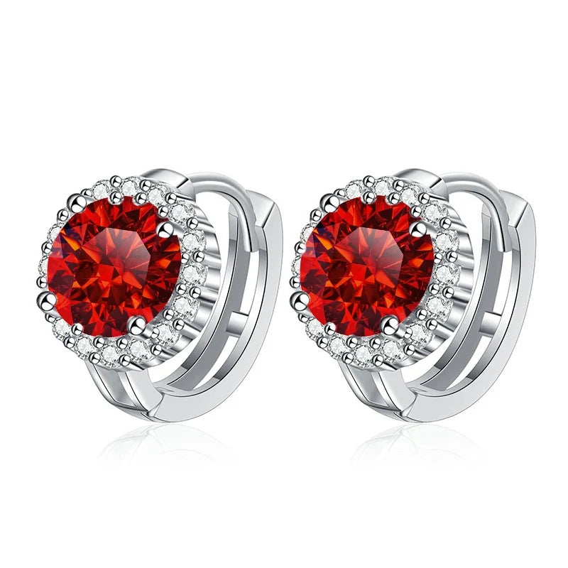 925 Sterling Silver D Color Moissanite Stud Earrings For Women Wedding