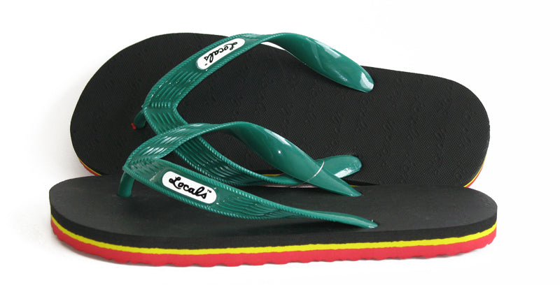 Chancletas con diseño de rayas de la marca Locals Stripe