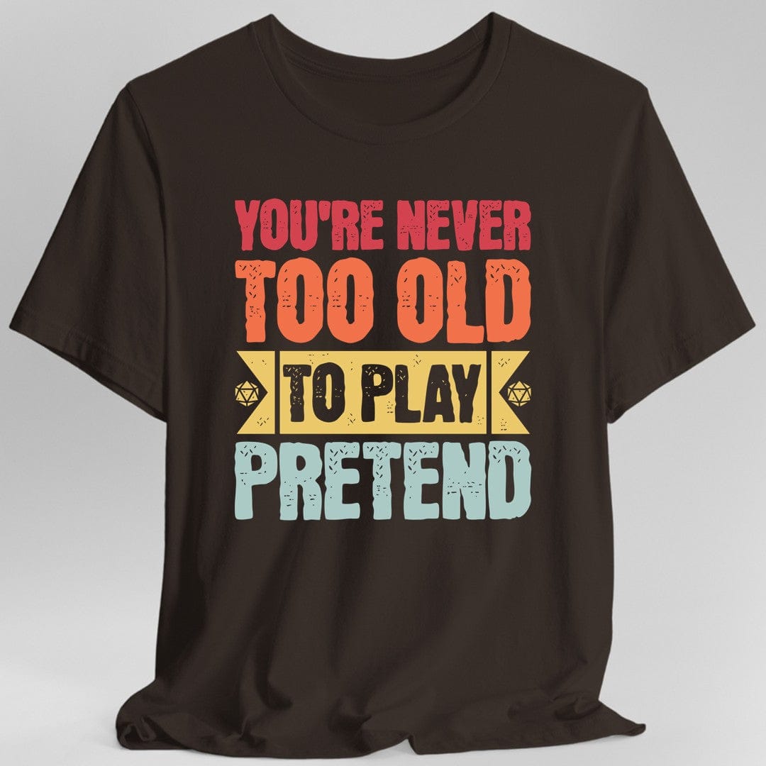 Camiseta Retro Nunca Demasiado Viejo Para Jugar a Fingir D&D