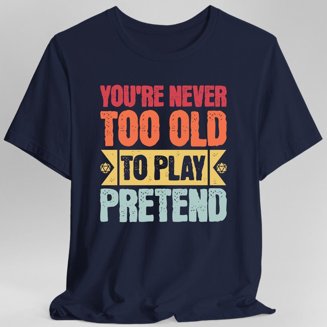 Camiseta Retro Nunca Demasiado Viejo Para Jugar a Fingir D&D