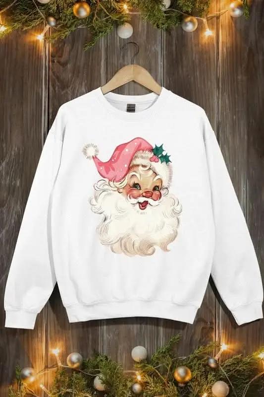 Jackets Color Bear Pink Santa Fleece Women's Cute Sweatshirt Warm & Cozy