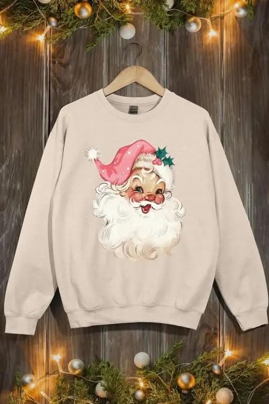 Jackets Color Bear Pink Santa Fleece Women's Cute Sweatshirt Warm & Cozy