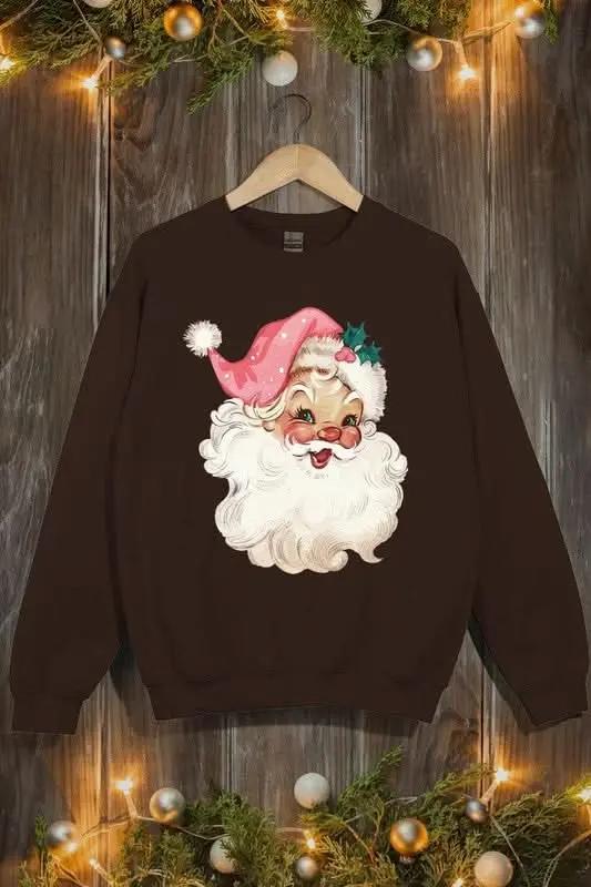 Jackets Color Bear Pink Santa Fleece Women's Cute Sweatshirt Warm & Cozy