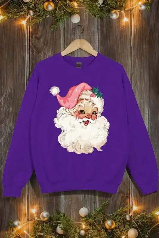 Jackets Color Bear Pink Santa Fleece Women's Cute Sweatshirt Warm & Cozy