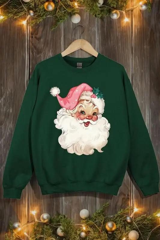 Jackets Color Bear Pink Santa Fleece Women's Cute Sweatshirt Warm & Cozy