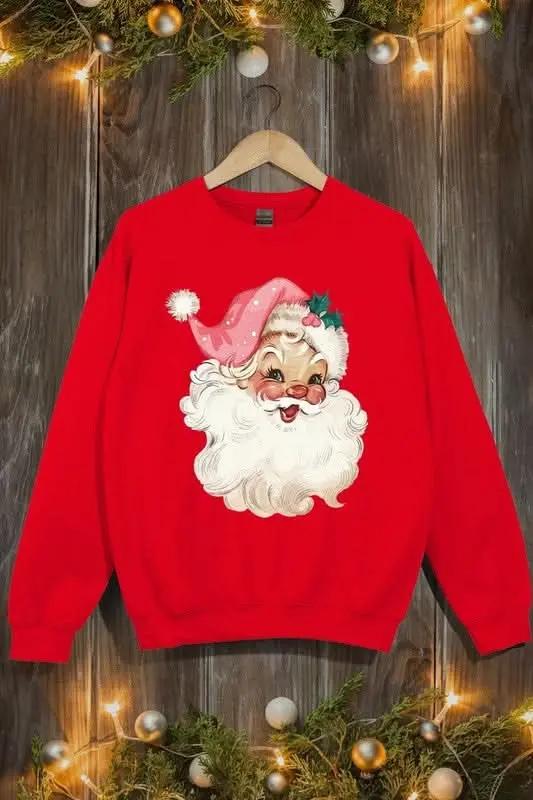 Jackets Color Bear Pink Santa Fleece Women's Cute Sweatshirt Warm & Cozy