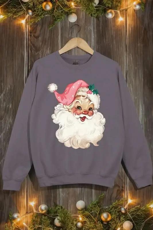 Jackets Color Bear Pink Santa Fleece Women's Cute Sweatshirt Warm & Cozy