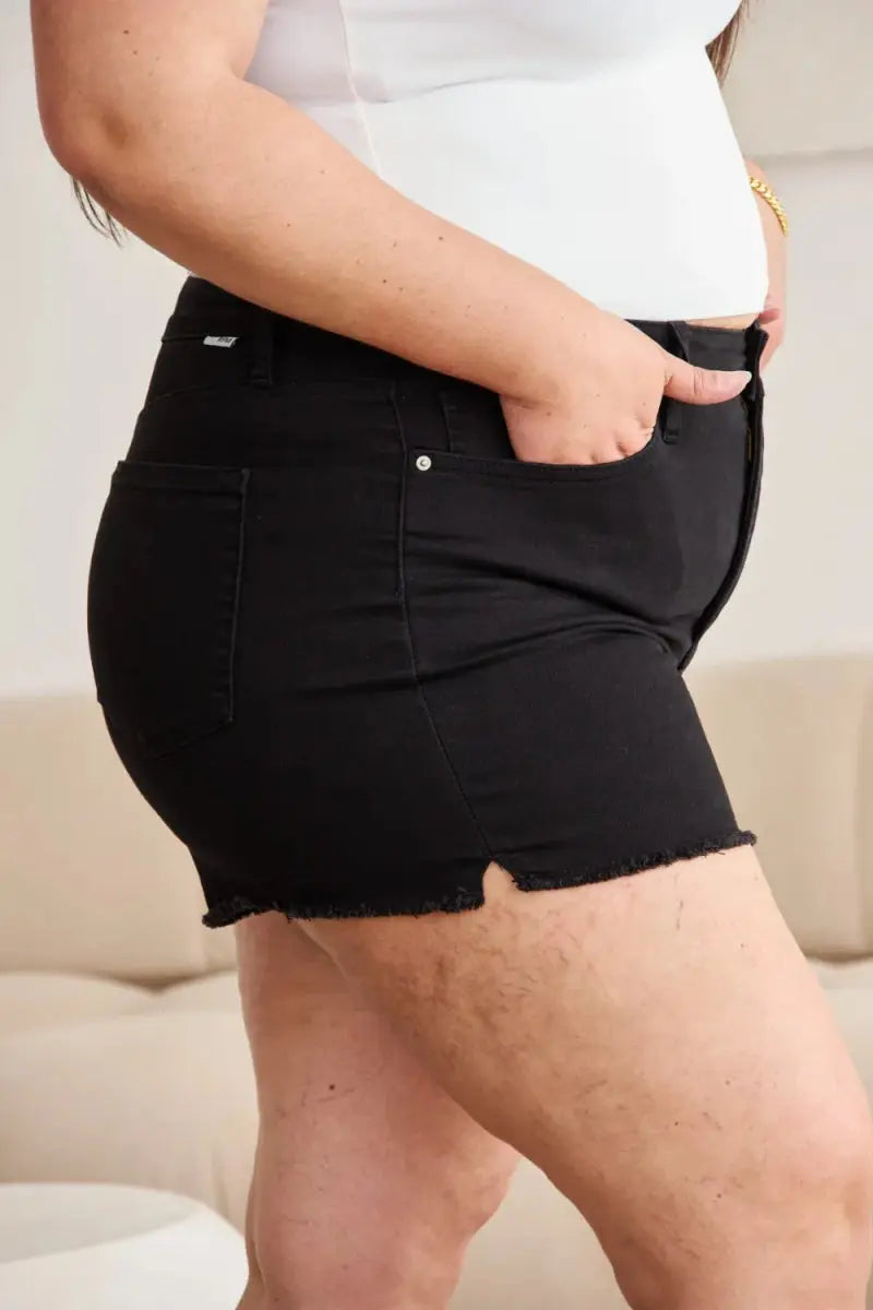 Trendsi Denim Shorts Women's Tummy Control High Waist Casual Shorts USA Ship