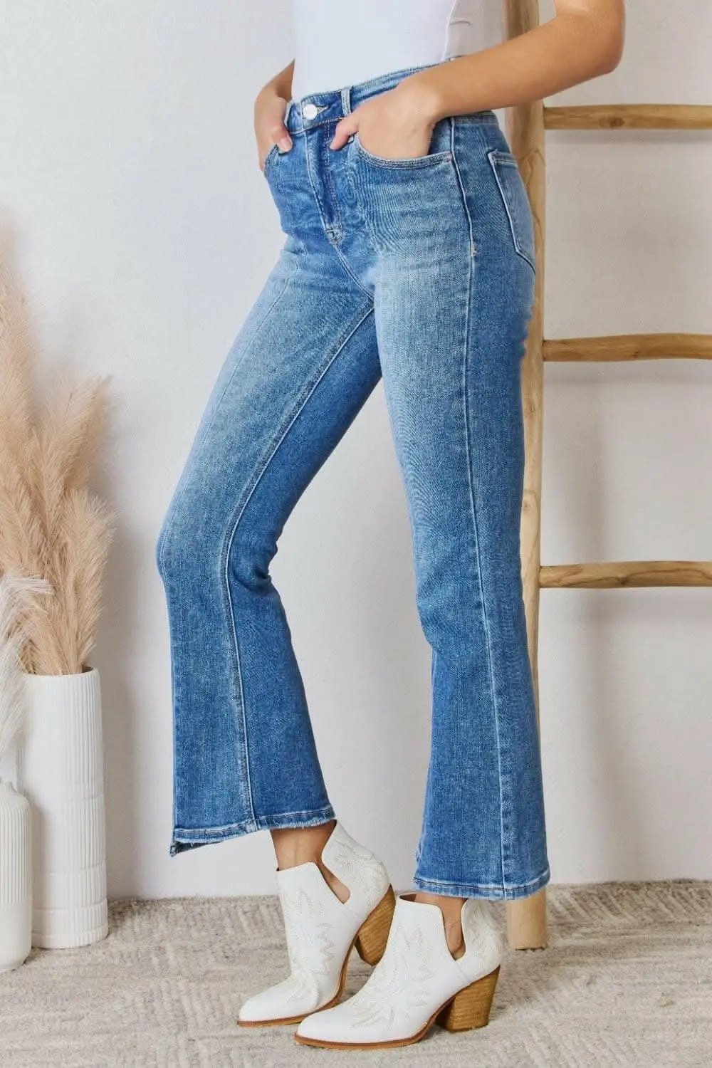 T-Shirts Trendsi Jeans & Denim Elevate Full Figure High Waist Ankle F