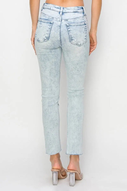 Shoes Trendsi Risen Jeans Jeans ajustados desgastados de tiro alto para mujer USA Ship