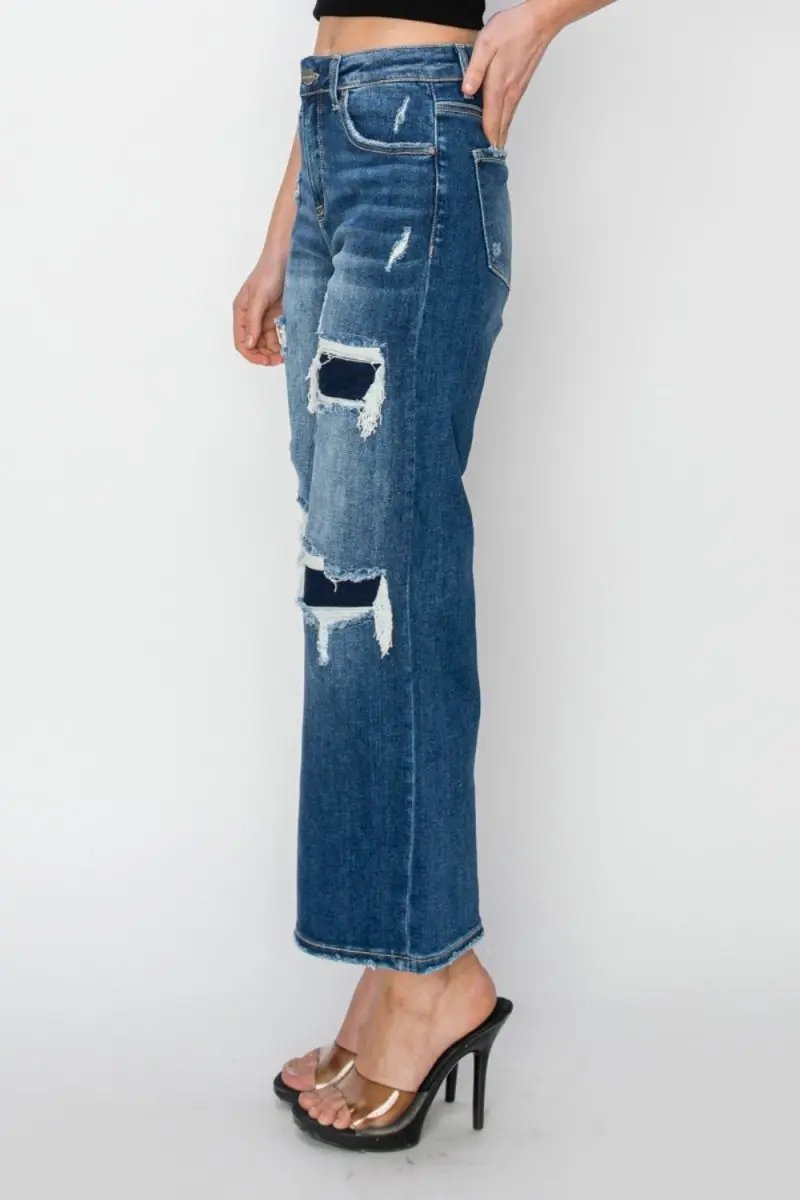 Accessories Trendsi Risen Jeans Women's High Rise Wide Leg Crop Jeans USA Shipped!