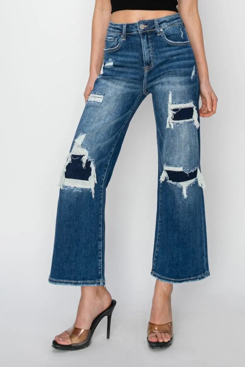 Accessories Trendsi Risen Jeans Women's High Rise Wide Leg Crop Jeans USA Shipped!