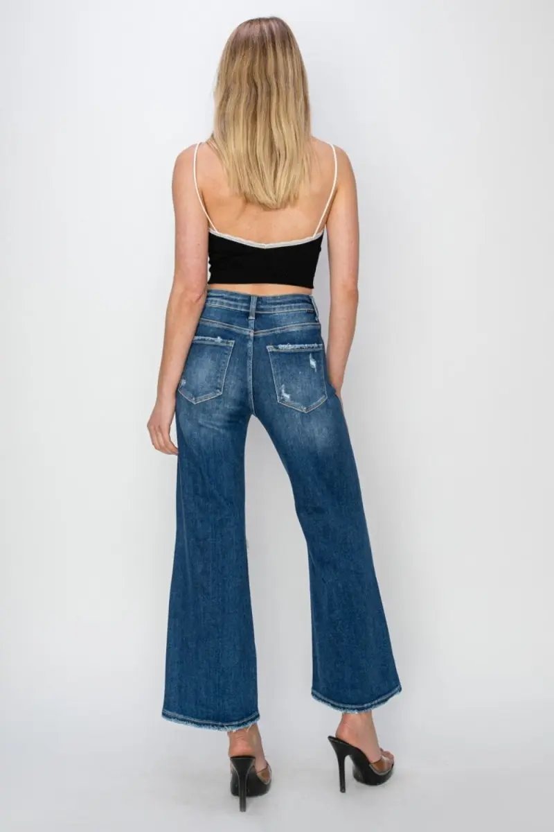 Accessories Trendsi Risen Jeans Women's High Rise Wide Leg Crop Jeans USA Shipped!