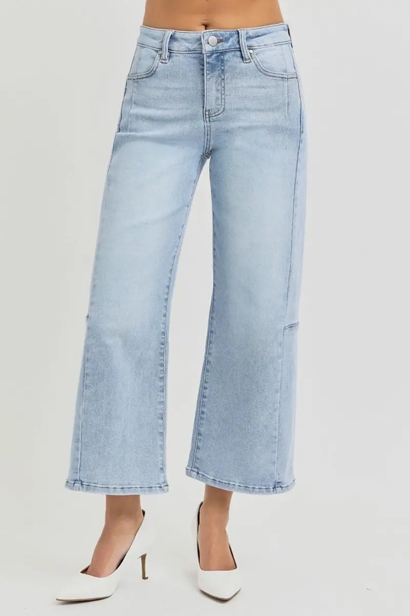 Accessories Trendsi RISEN High Rise Jeans Women's Everyday Wide Leg Crop Denim Comfortable