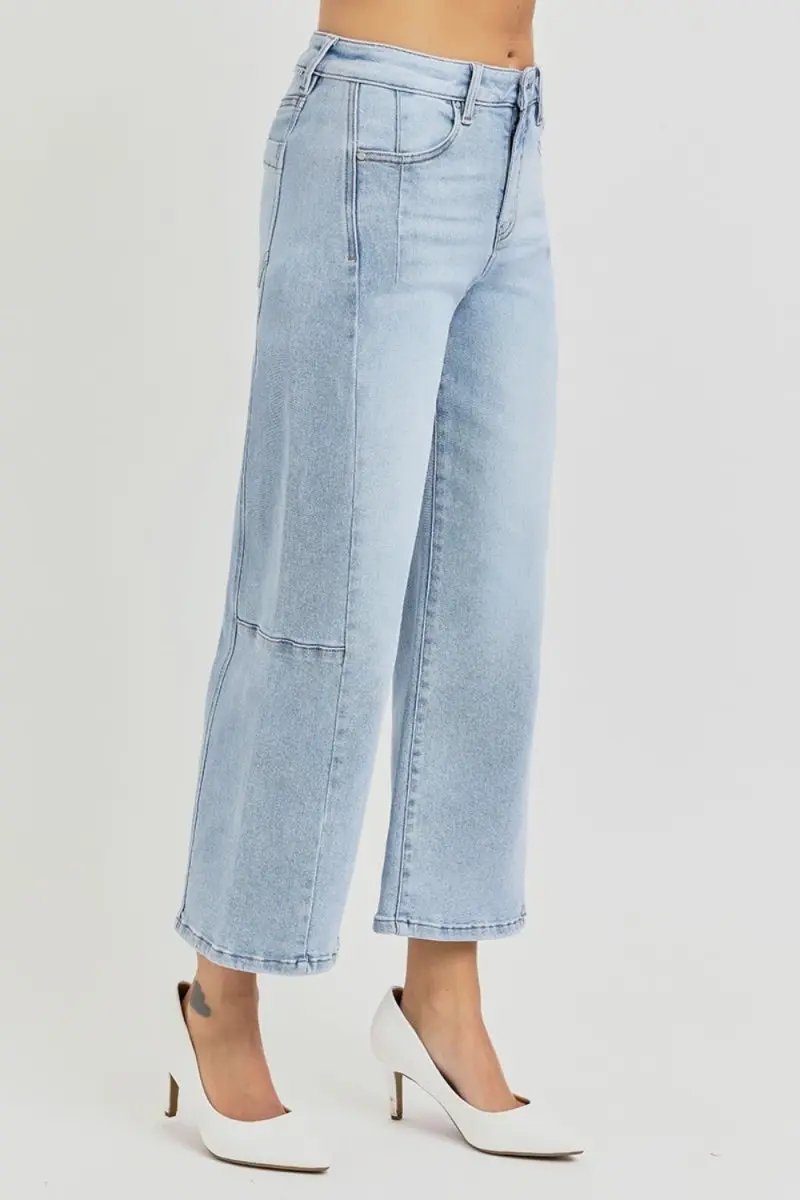 Accessories Trendsi RISEN High Rise Jeans Women's Everyday Wide Leg Crop Denim Comfortable