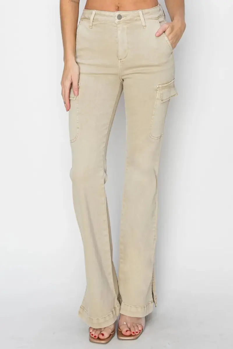 Cargo Jeans - High Rise - Bootcut