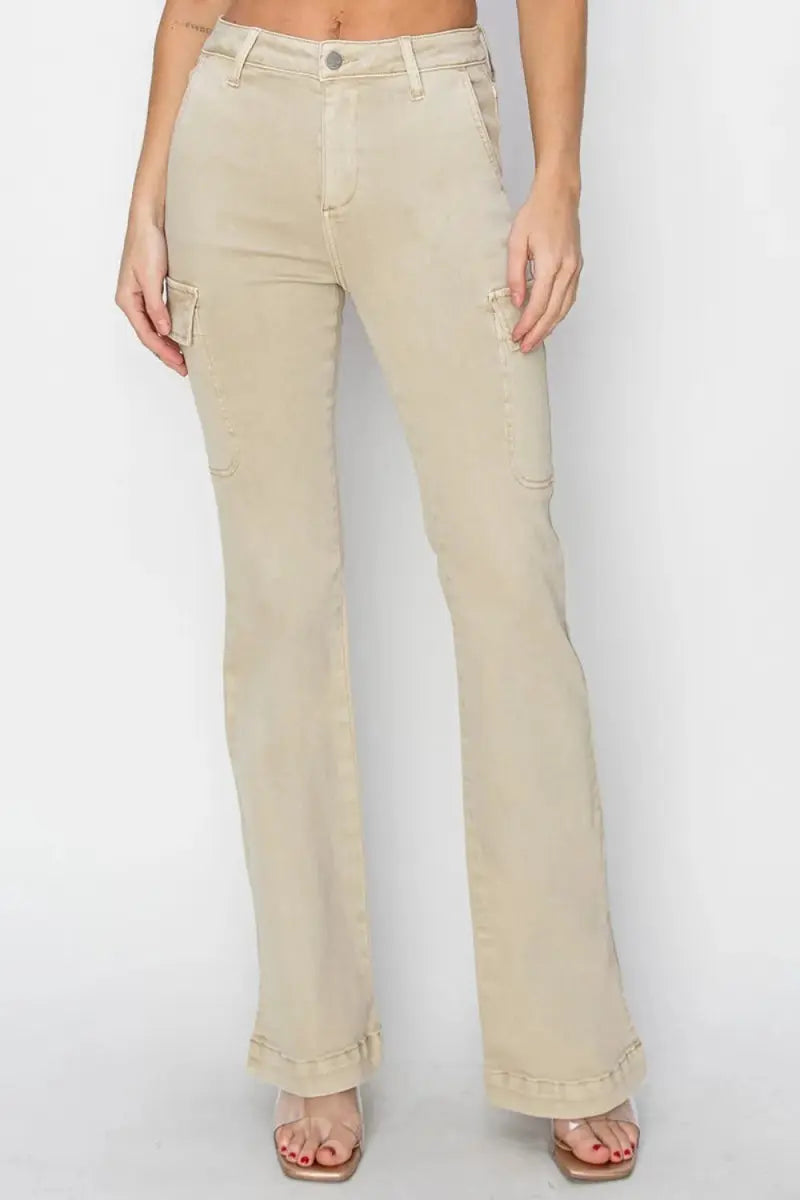 Cargo Jeans - High Rise - Bootcut