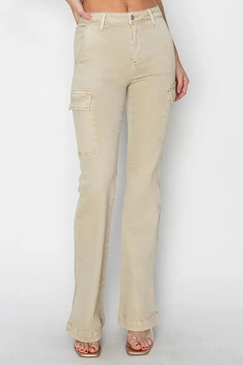 Cargo Jeans - High Rise - Bootcut