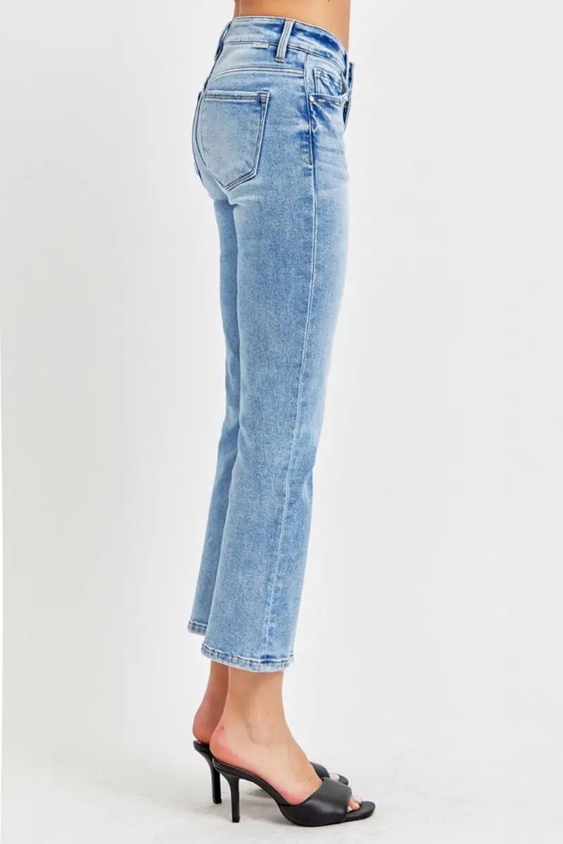 T-Shirts Trendsi RISEN Low Rise Jeans Women's Casual Slim Fit Denim Comfortable