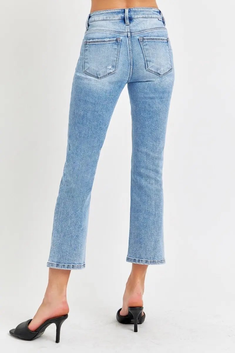 T-Shirts Trendsi RISEN Low Rise Jeans Women's Casual Slim Fit Denim Comfortable