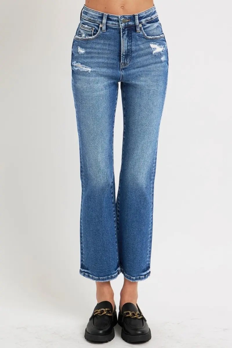 Shoes Trendsi RISEN Jeans Women's Tummy Control Bootcut Jeans Everyday Wear High Rise & Flattering