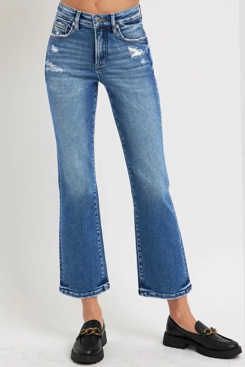 Shoes Trendsi RISEN Jeans Women's Tummy Control Bootcut Jeans Everyday Wear High Rise & Flattering