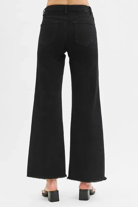 T-Shirts Trendsi RISEN Jeans + Tummy Control High Rise + Everyday Wear + Women's Jeans + Wide Leg, Plus Size