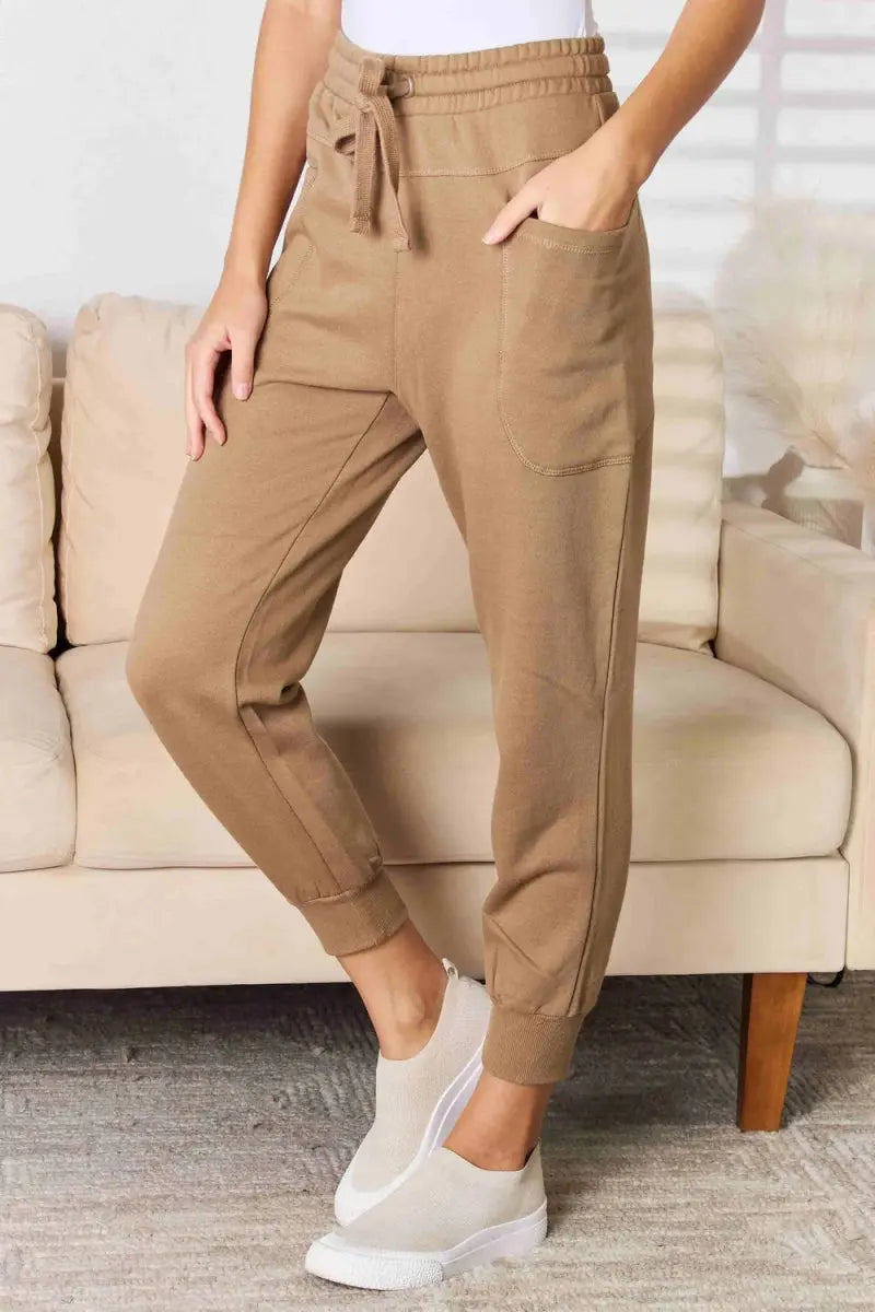 Trendsi Relaxed Joggers Women's Casual Wear Pants Comfy High Rise Style