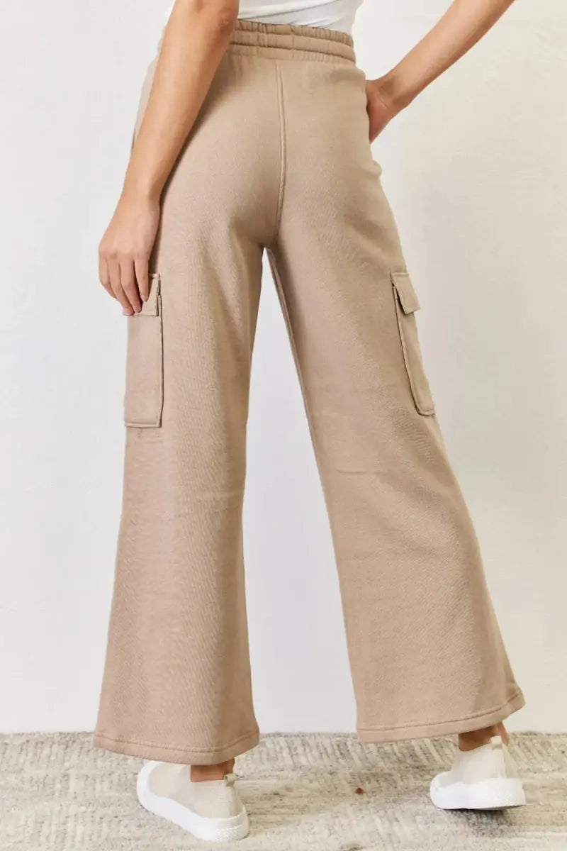 Trendsi Cargo Pants Women's Everyday High Waist Wide Leg Trousers - Comfy Fit